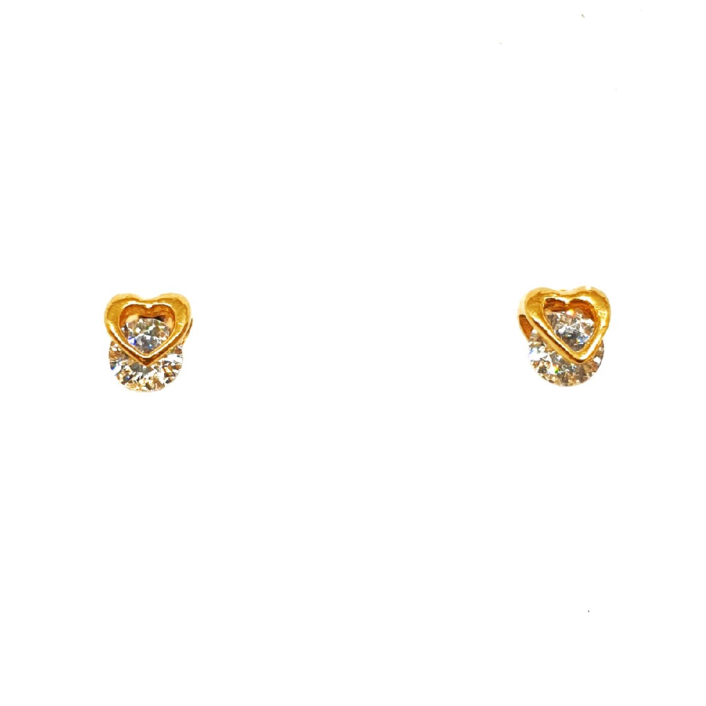 22K Gold Heart Shape Movable Diamon...