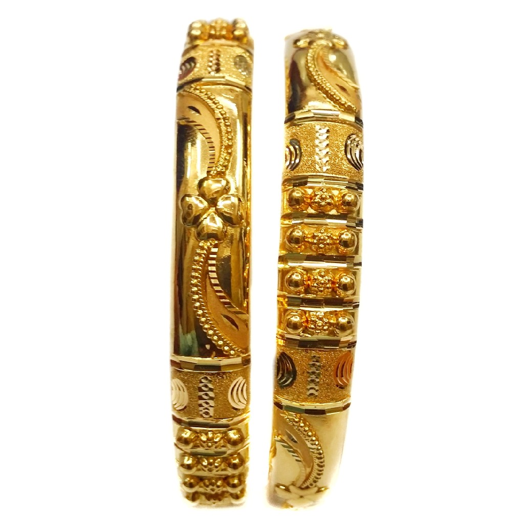 22k Plain Gold Fancy Patla Bangles...