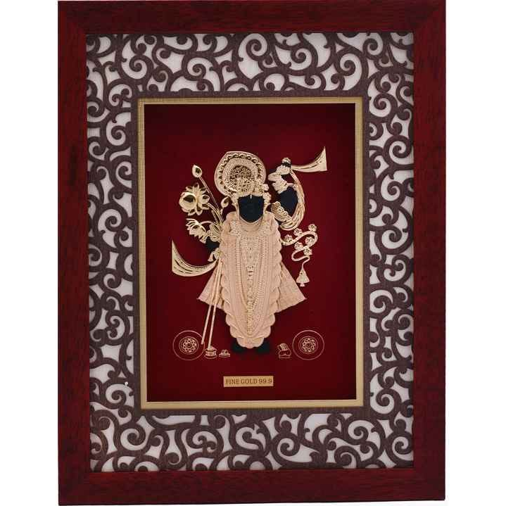 Shreenathji Frame In 24K Gold Foil...