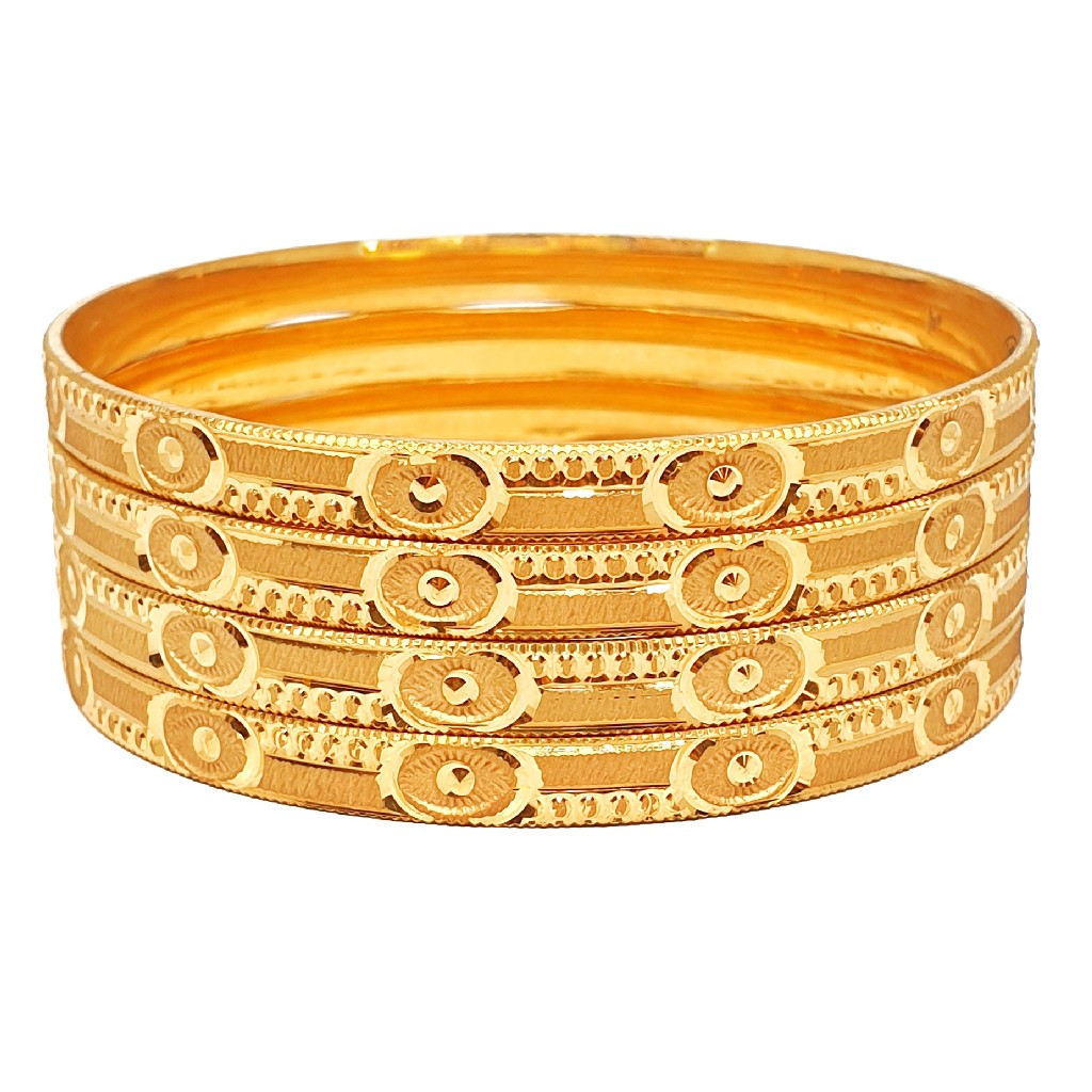 One gram gold plated plain bangles...