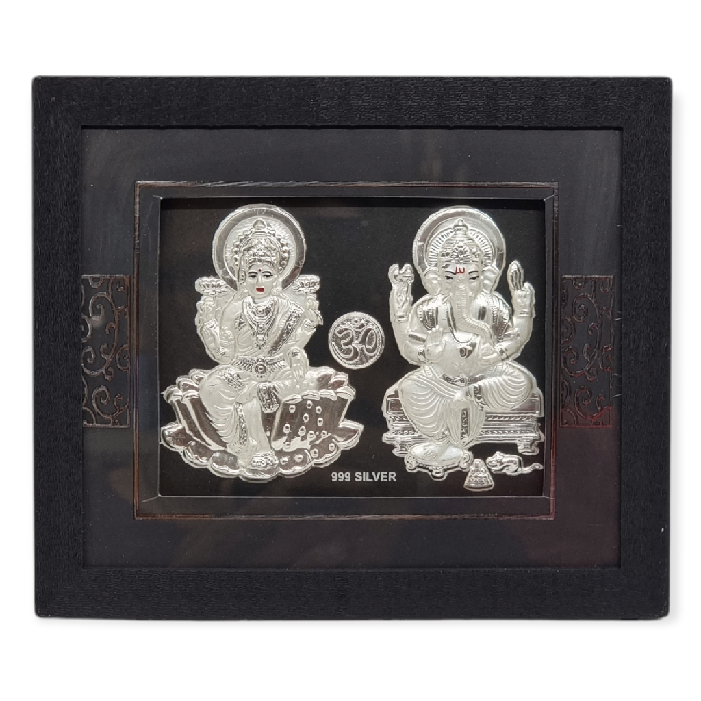 999 silver laxmi ganesh frame, home...