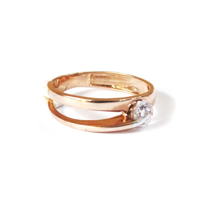 18k rose gold soliter diamond ring...