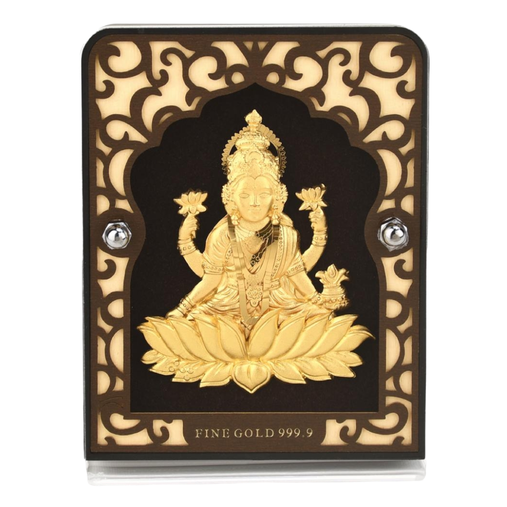 24 carat gold goddess laxmiji frame