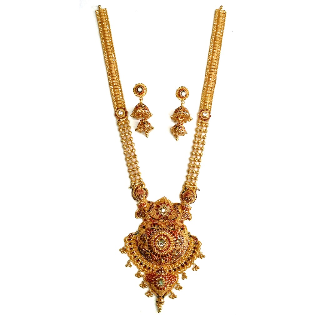 22k Gold Rajwadi Designer Long Neck...