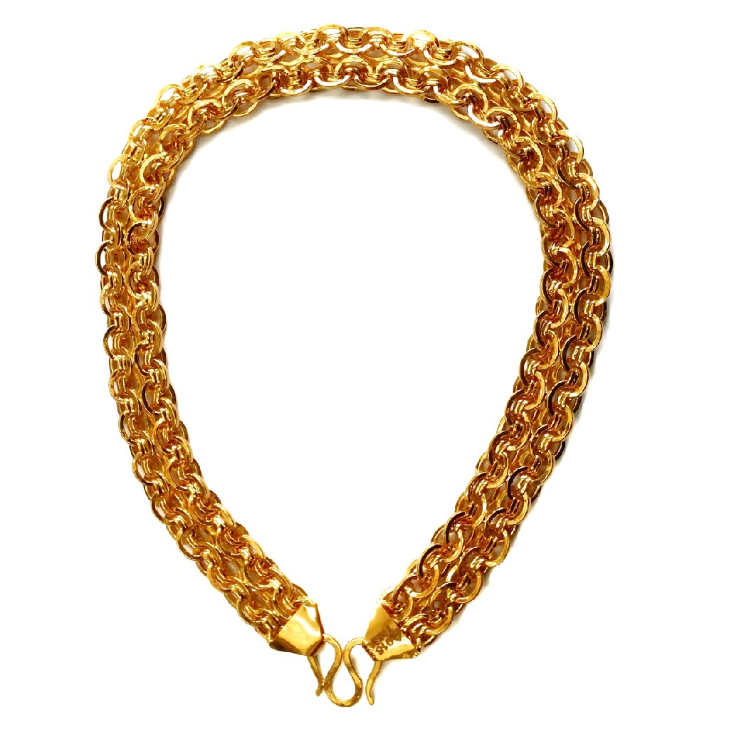 22k gold designer holo chain mga -...