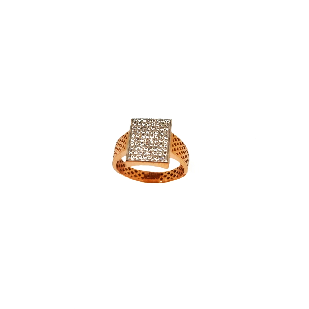 Diamond Fancy Rose Gold Gents Ring...