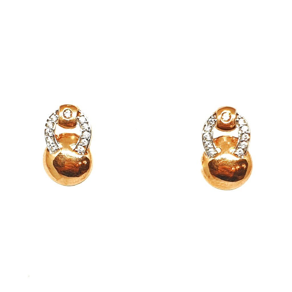 18K Rose Gold Modern Earrings MGA -...