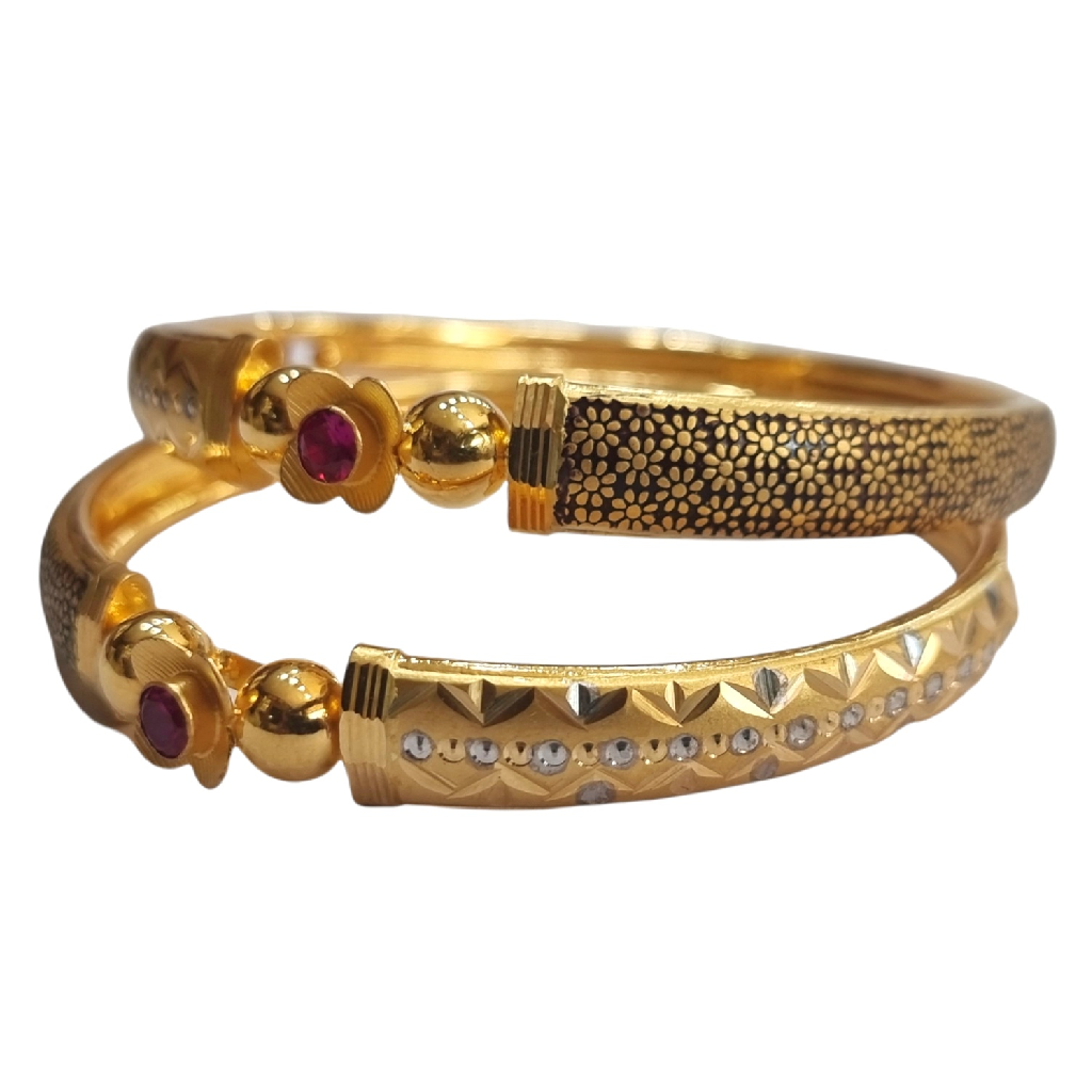 22K Gold Designer Kadli Bangle MGA...