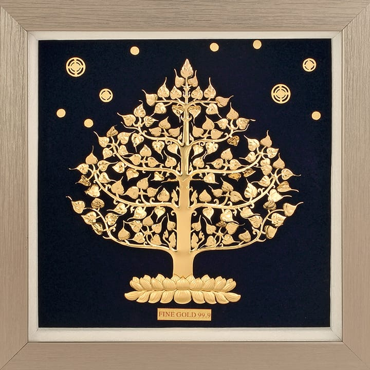 Home Decor Money Tree Frame In 24K Gold Foil MGA - AGE0338