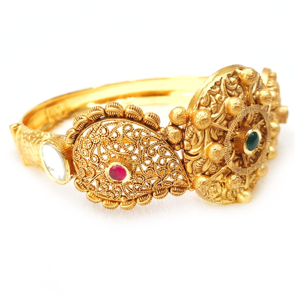 22k Gold Antique Kada Bangles MGA - GP063