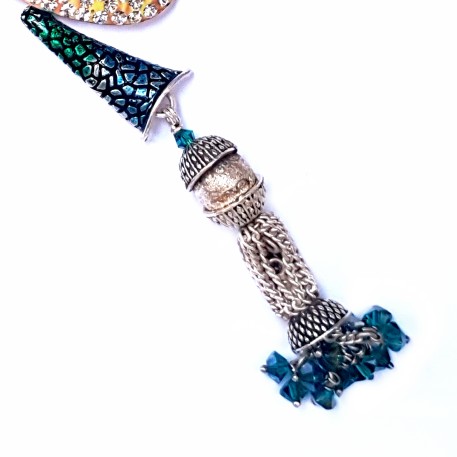 Green flower designer silver juda mga - jus0005