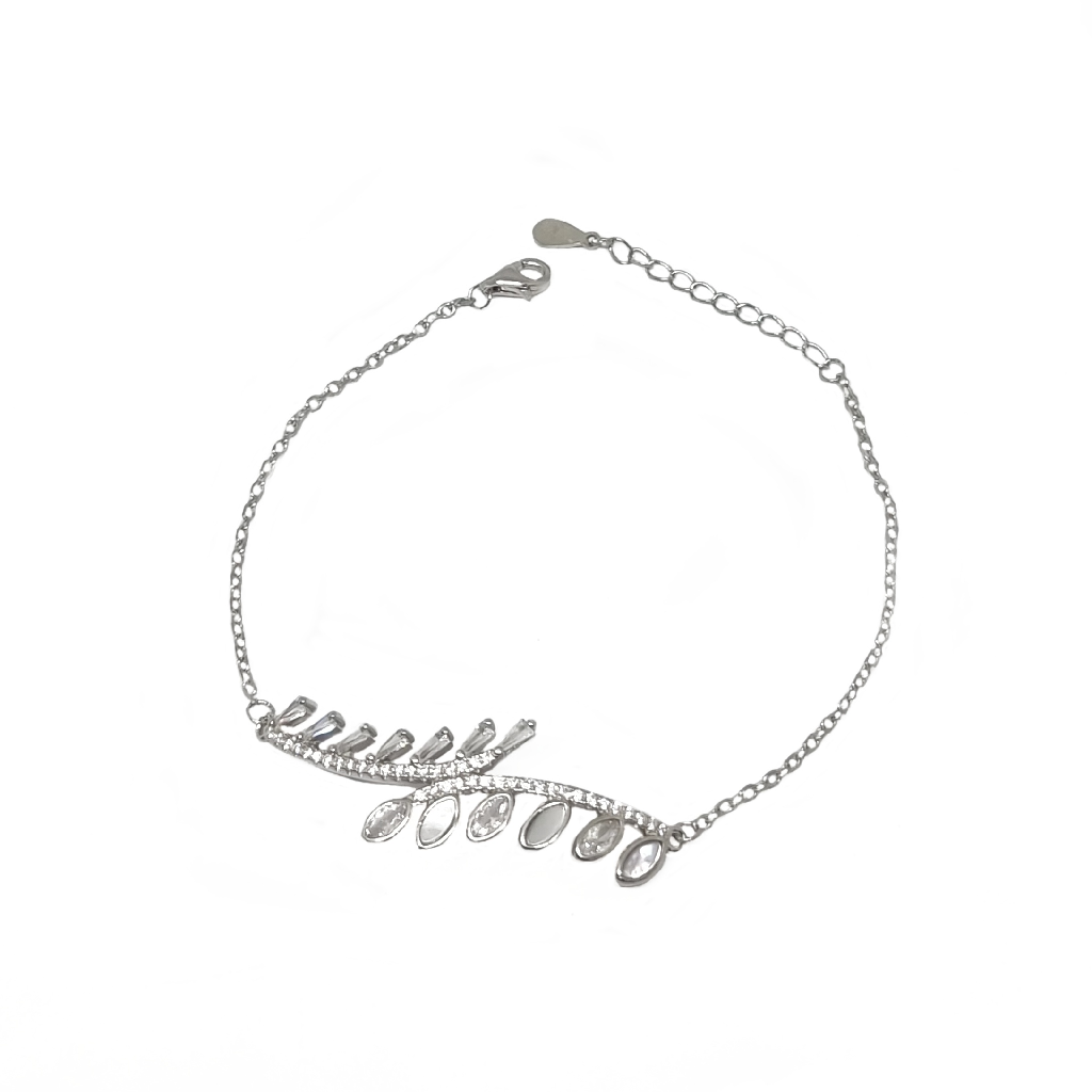 New Leaf Bracelet In 925 Sterling S...