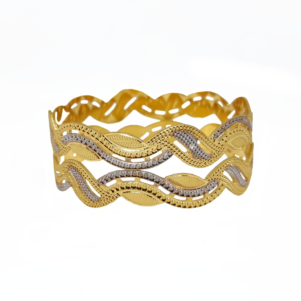 Wave Design 1 Gram Gold Plated Bangles MGA - BGE0594