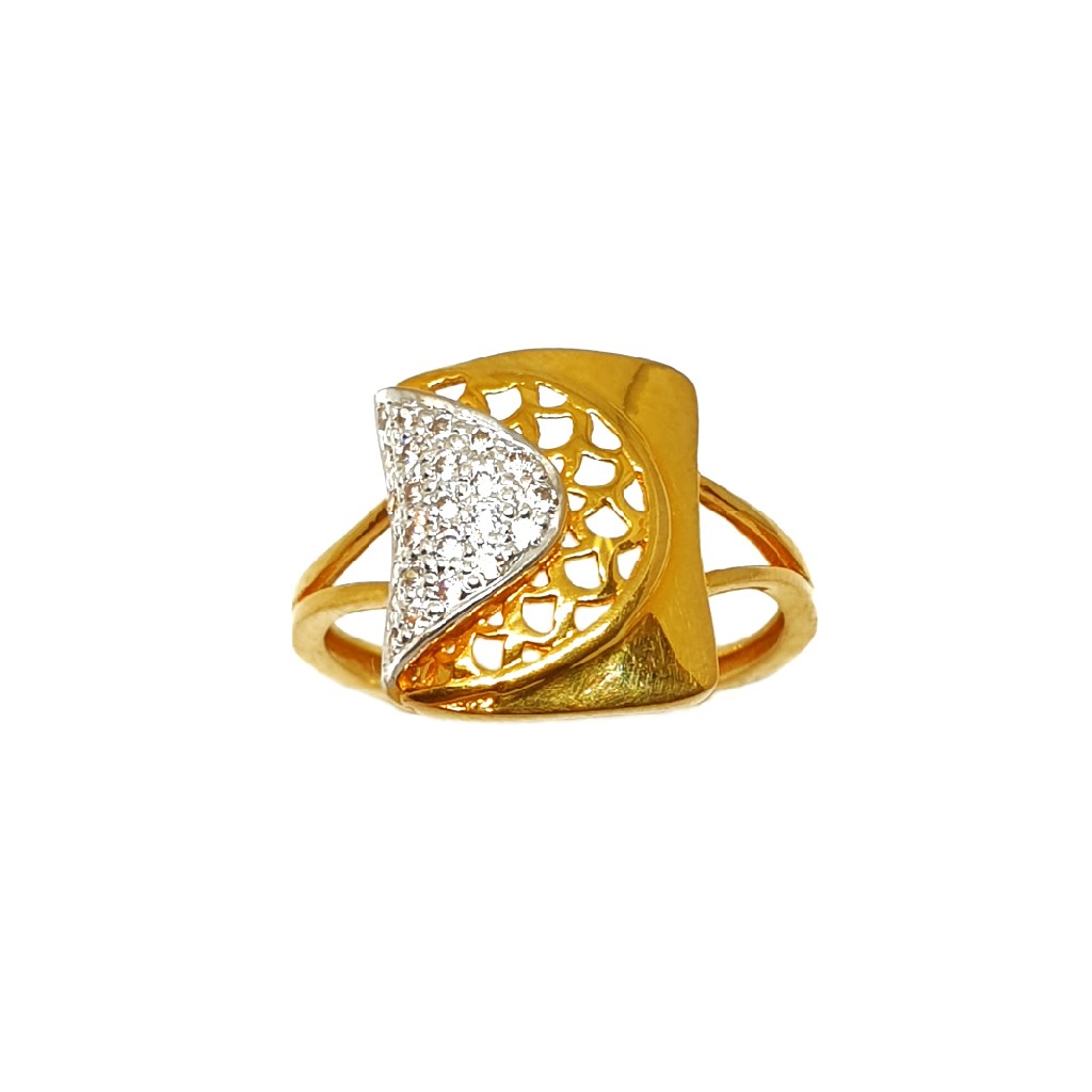 22K Gold Square Shaped Ring MGA - LRG0335