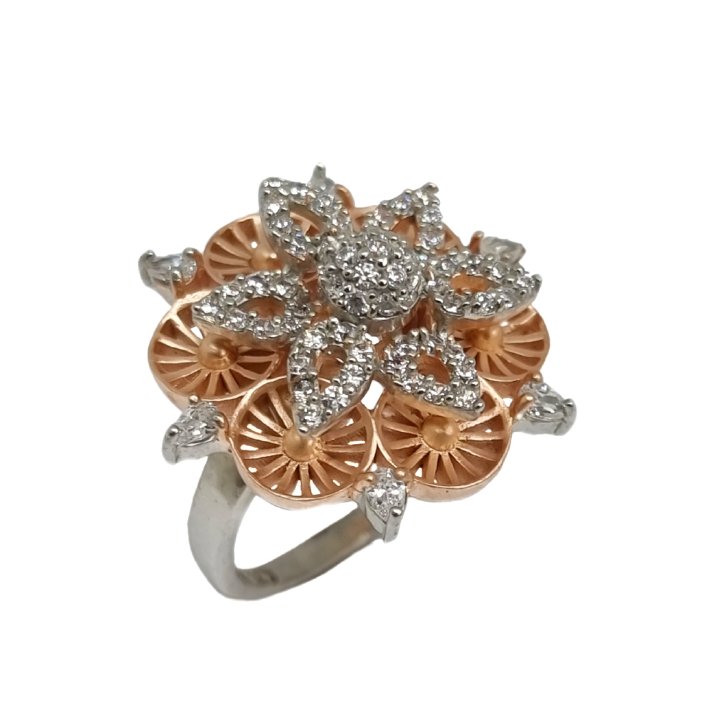 925 Sterling Silver Rose Gold Desig...