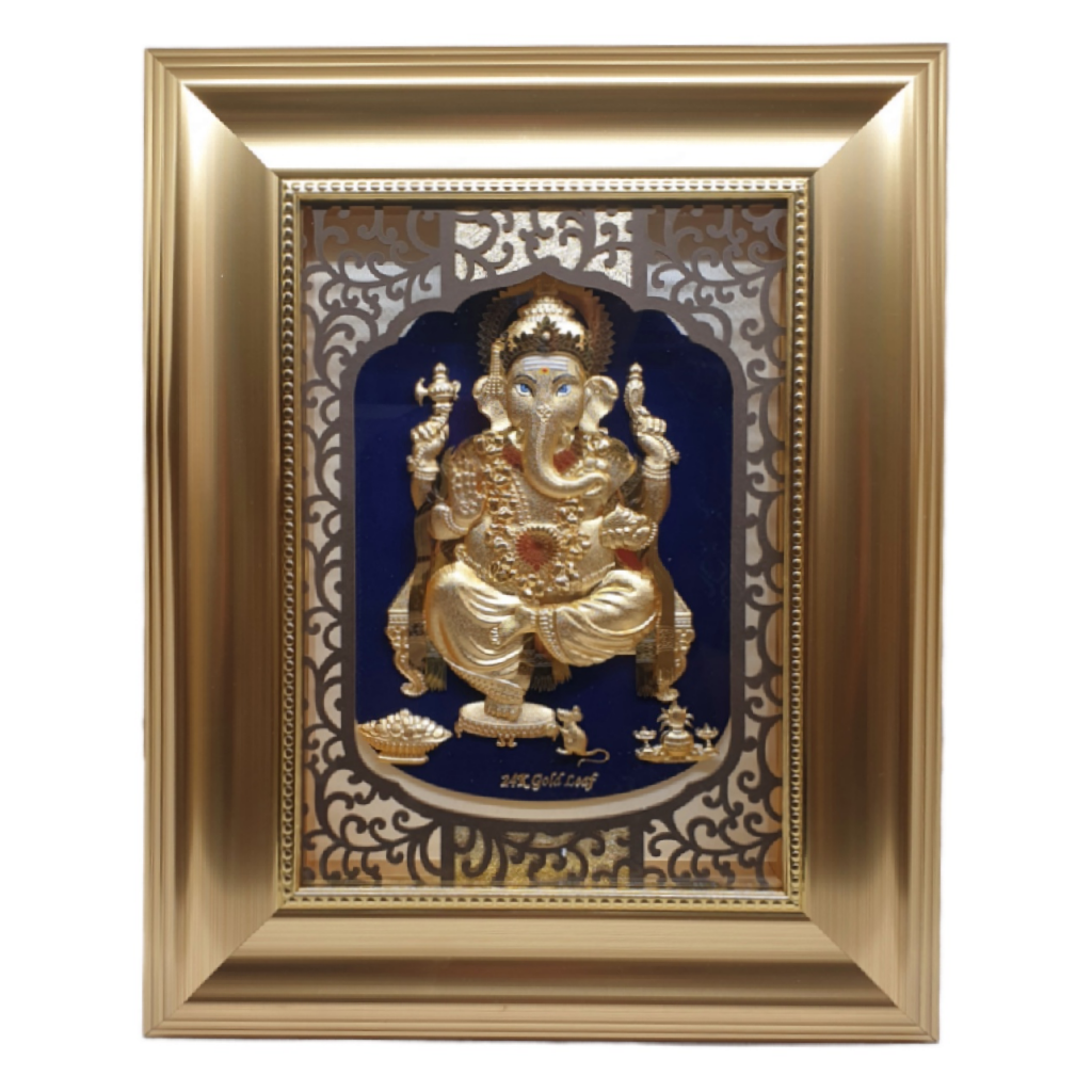 Shree Ganpatiji Frame In 24K Gold L...