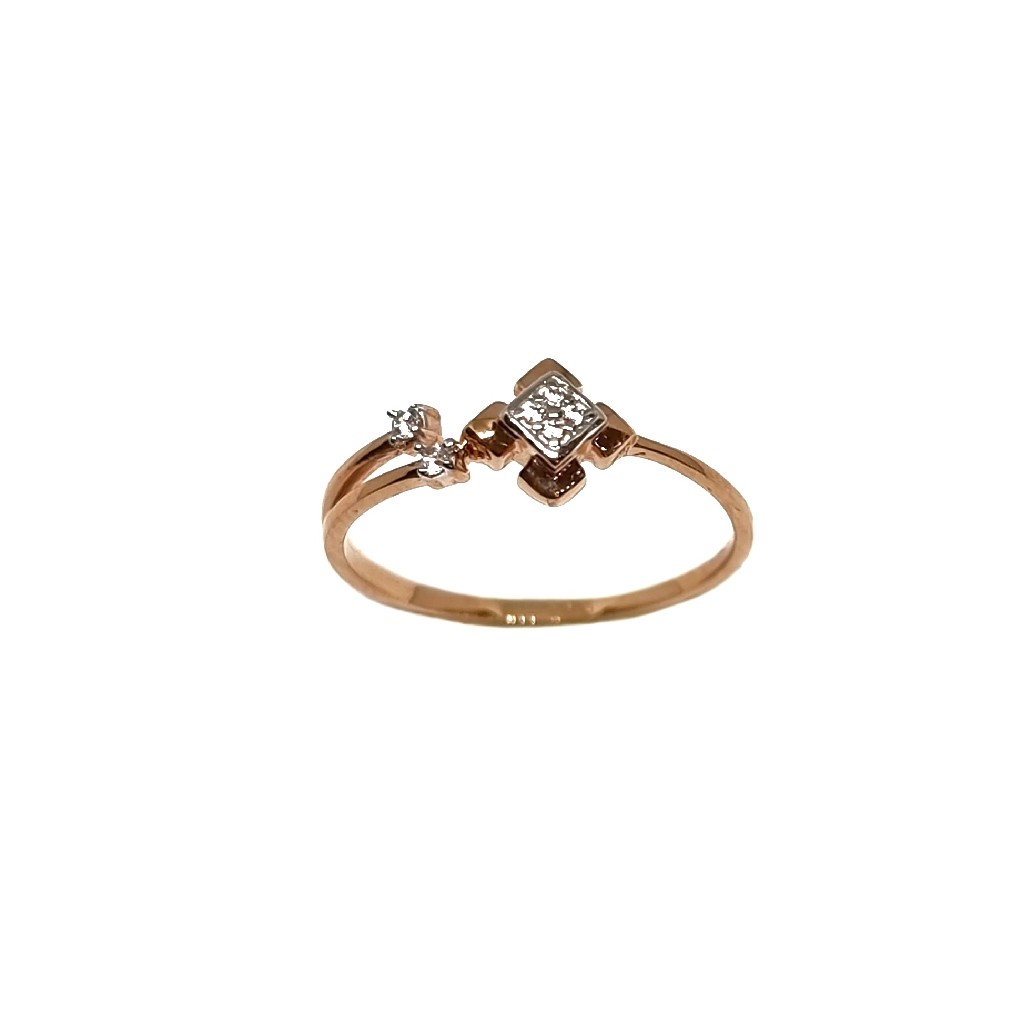 18K Rose Gold Square Shaped Designe...