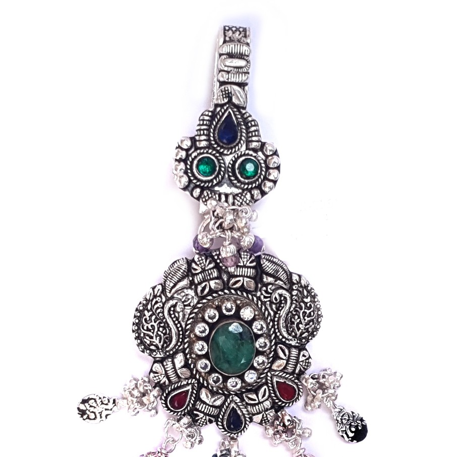 Green Diamond Antique Peacock Silver Juda MGA - JUS0058