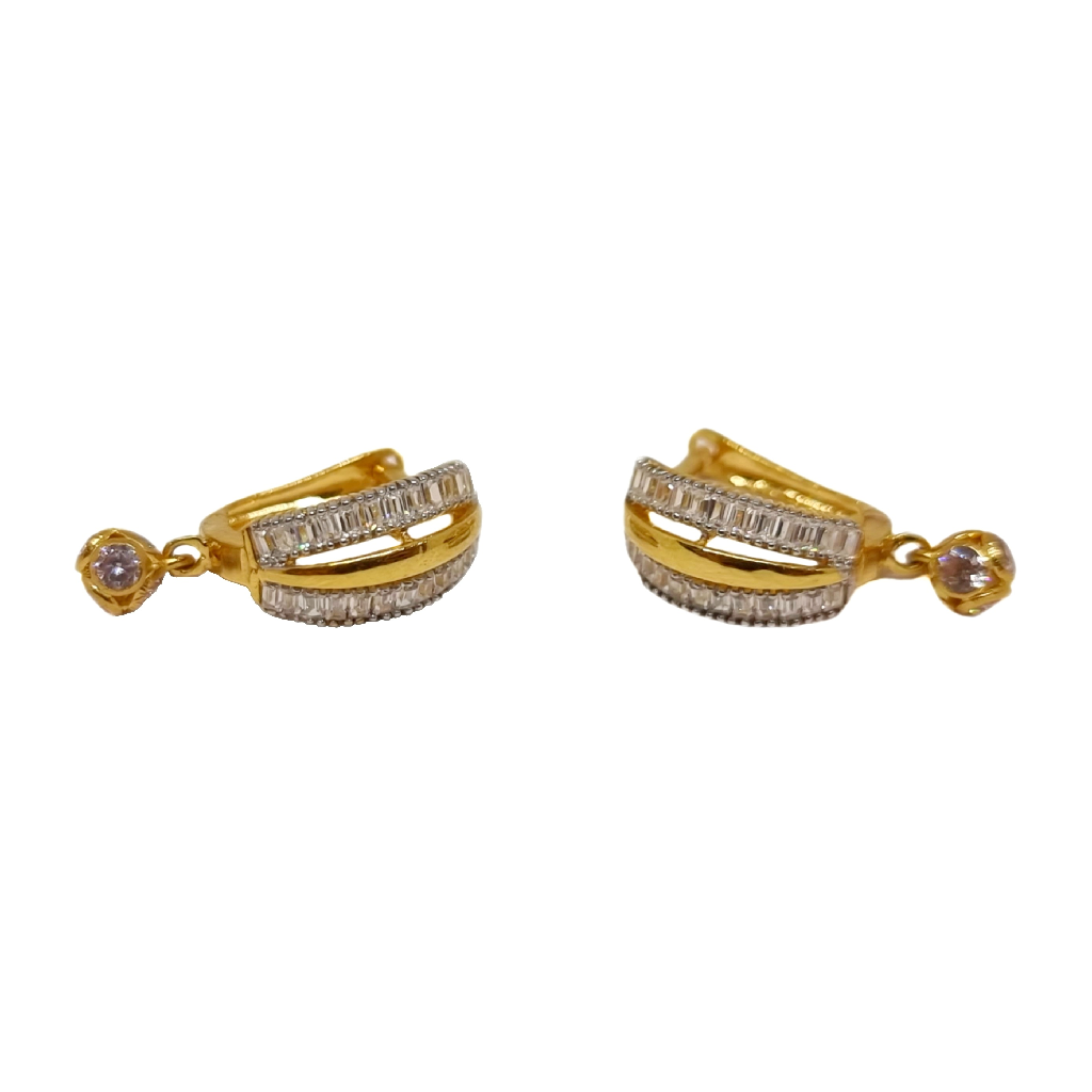 18K Gold Fancy Bali Earrings MGA -...