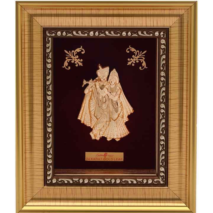 Shree Radha Krishna Frame In 24K Go...