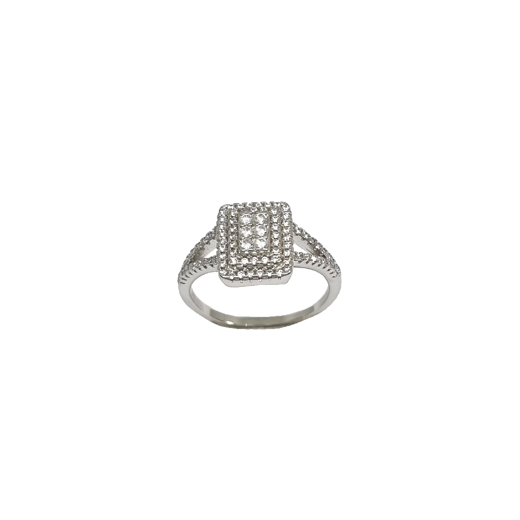 Designer Diamond Ring In 925 Sterli...