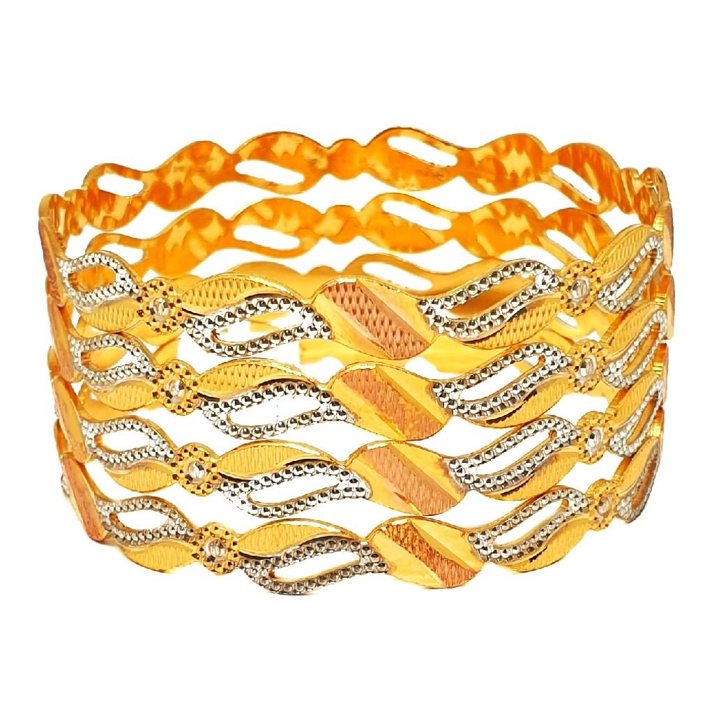 One gram gold forming designer bangles mga - bge0322