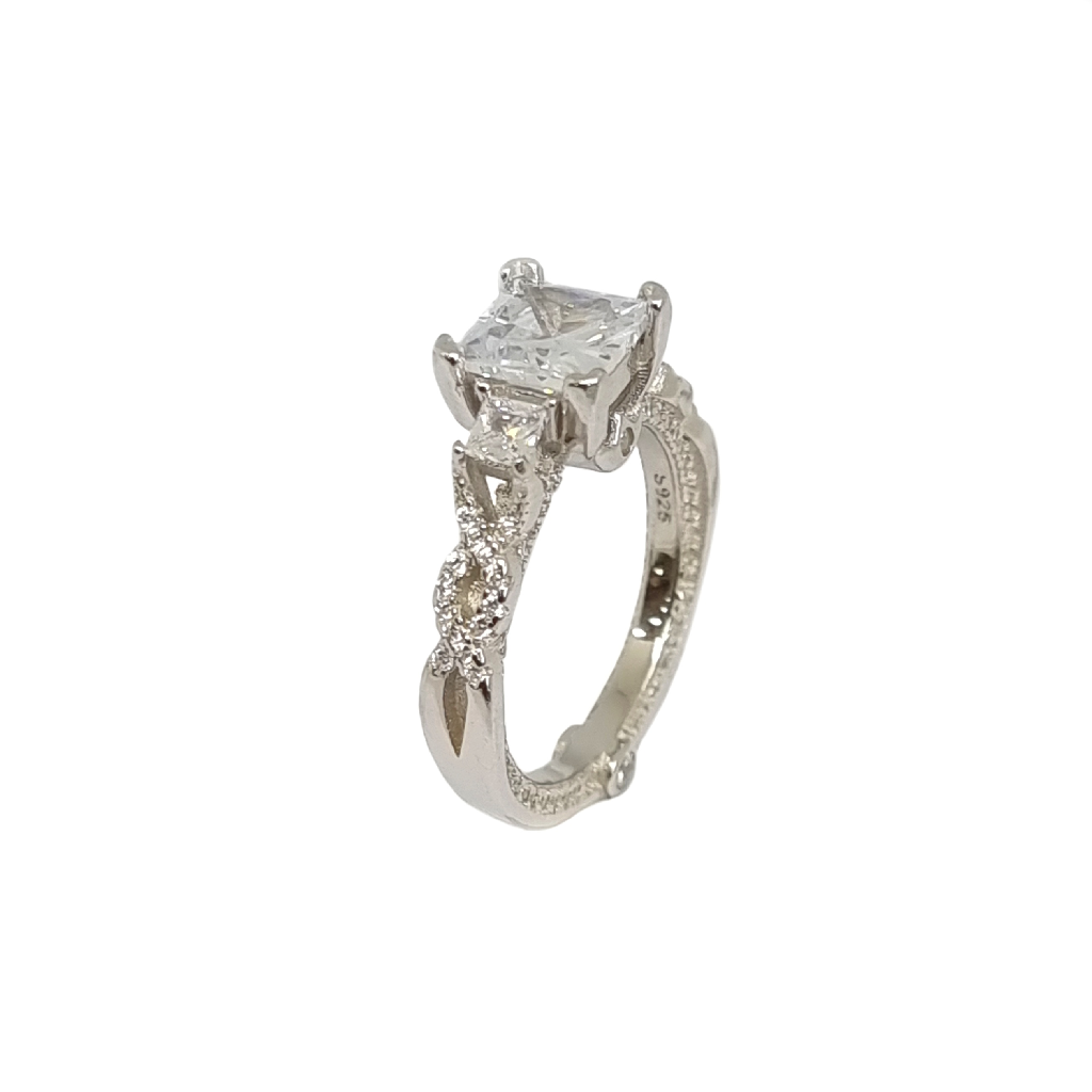 925 Sterling Silver Diamond Ring Fo...