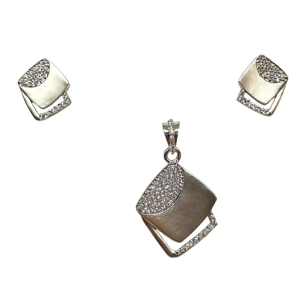 925 Sterling Silver Square Shaped D...