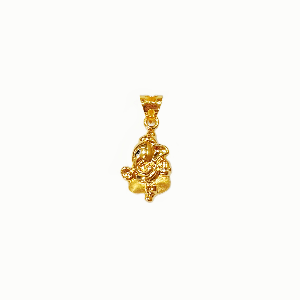 Ganapatiji Pendant In 18K Gold MGA...