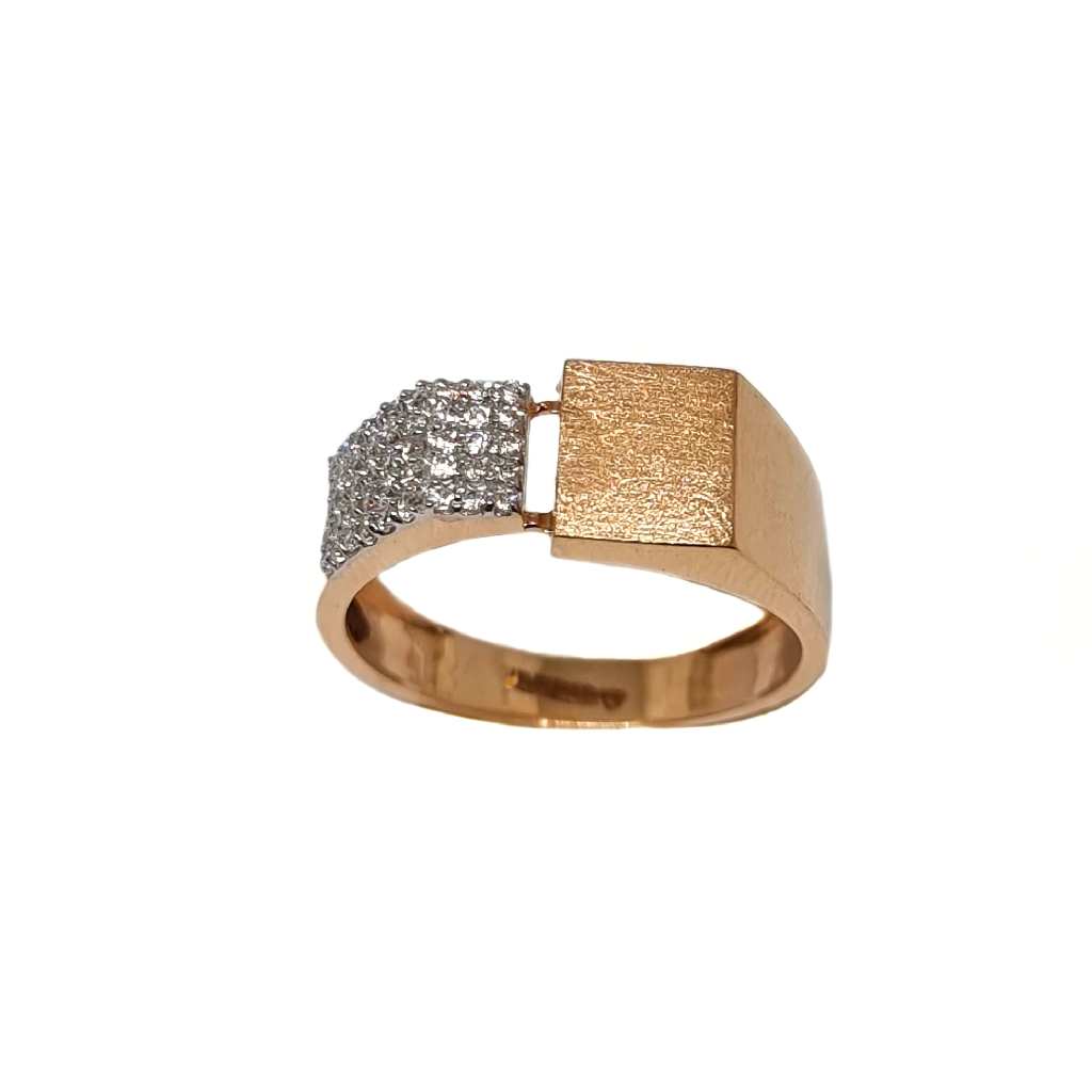 18K Rose Gold Designer Gents Ring M...