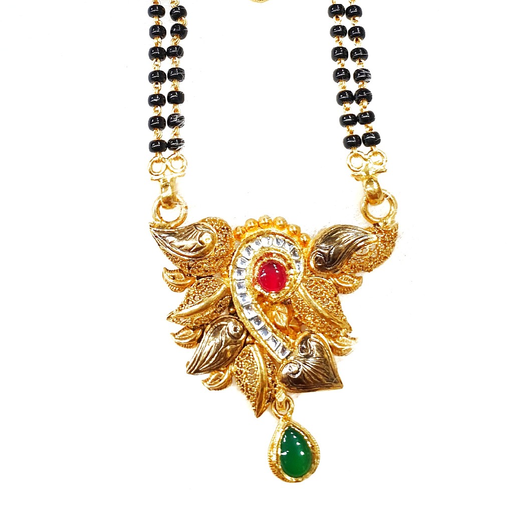 22k Gold Antique Oxidised Mangalsut...