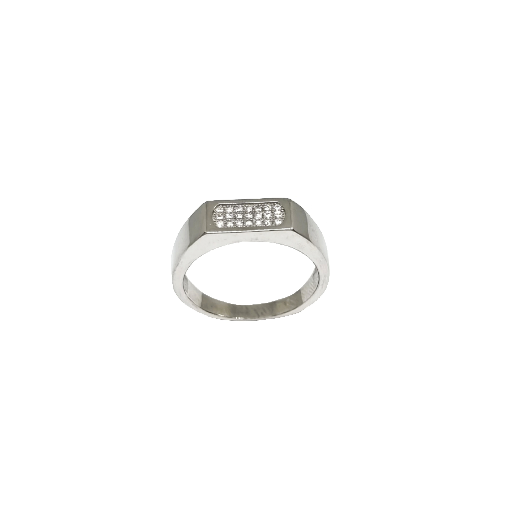 Simple Diamond Ring In 925 Sterling...